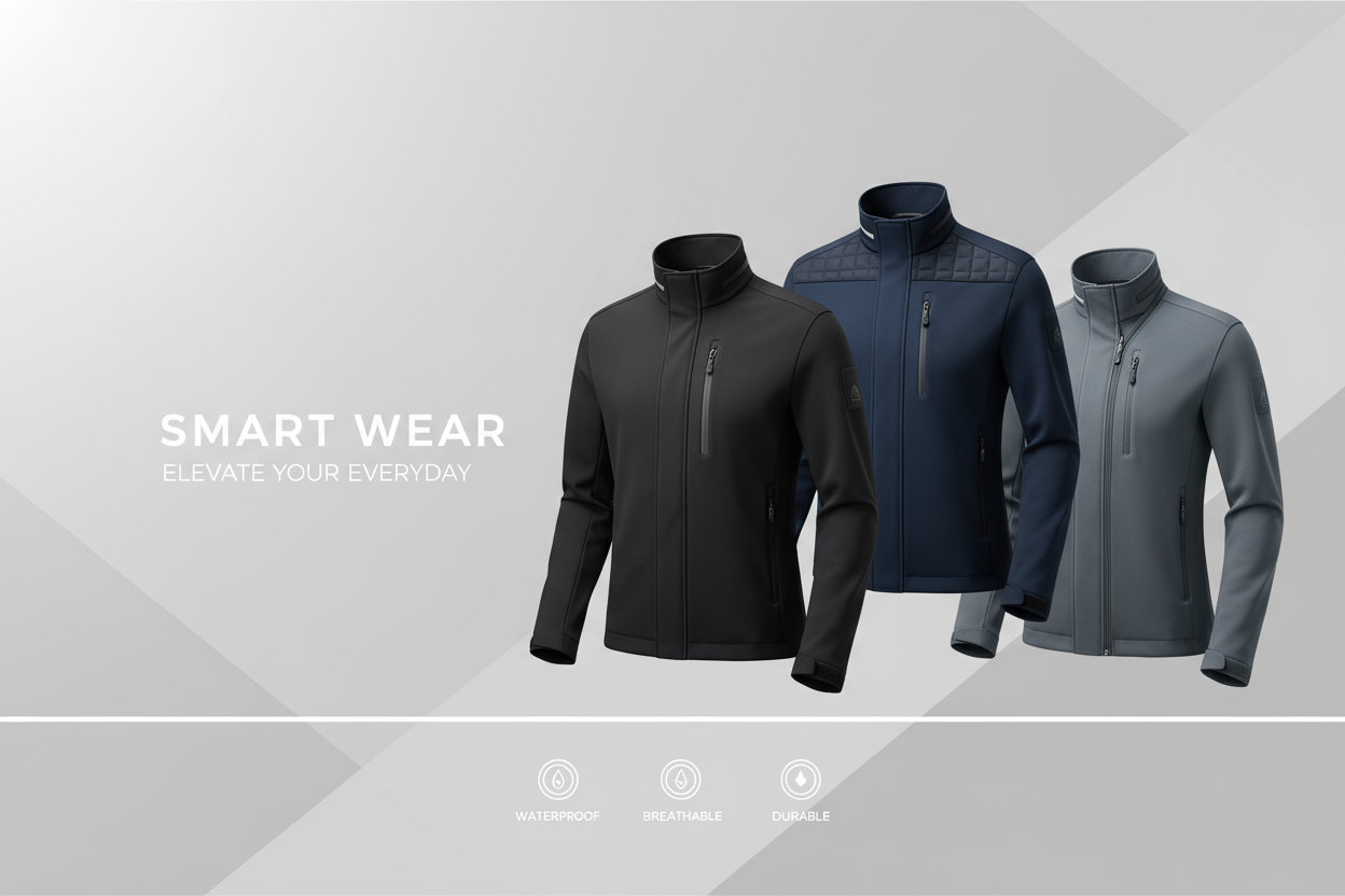 make banner with smart wear jackets